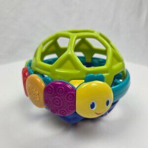 Bright Starts Flexi Ball Easy Grip Honeycomb Caged Rattle Ball Caterpillar